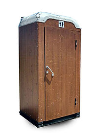 cabina wc de madera